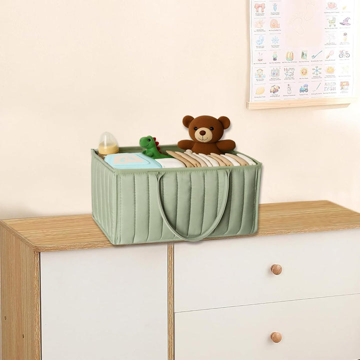 Zyluniy Baby Wickel Organizer für Wickelutensilien, Baby Windel Caddy Organizer, Windel Caddy mit Fä