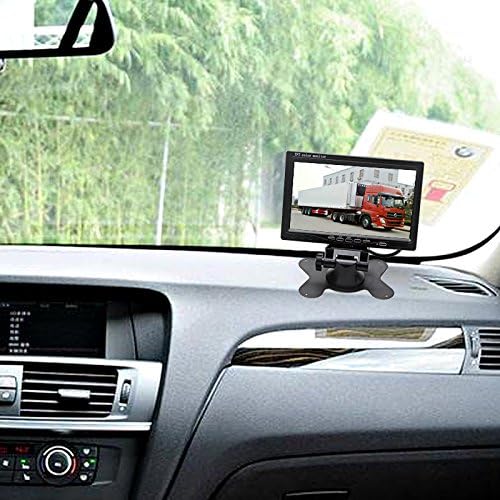 「12mm Objektiv CMOS Rückfahrkamera + 7 Zoll TFT LCD Bildschirm Auto Monitor」Bremsleuchte Auto Dach R