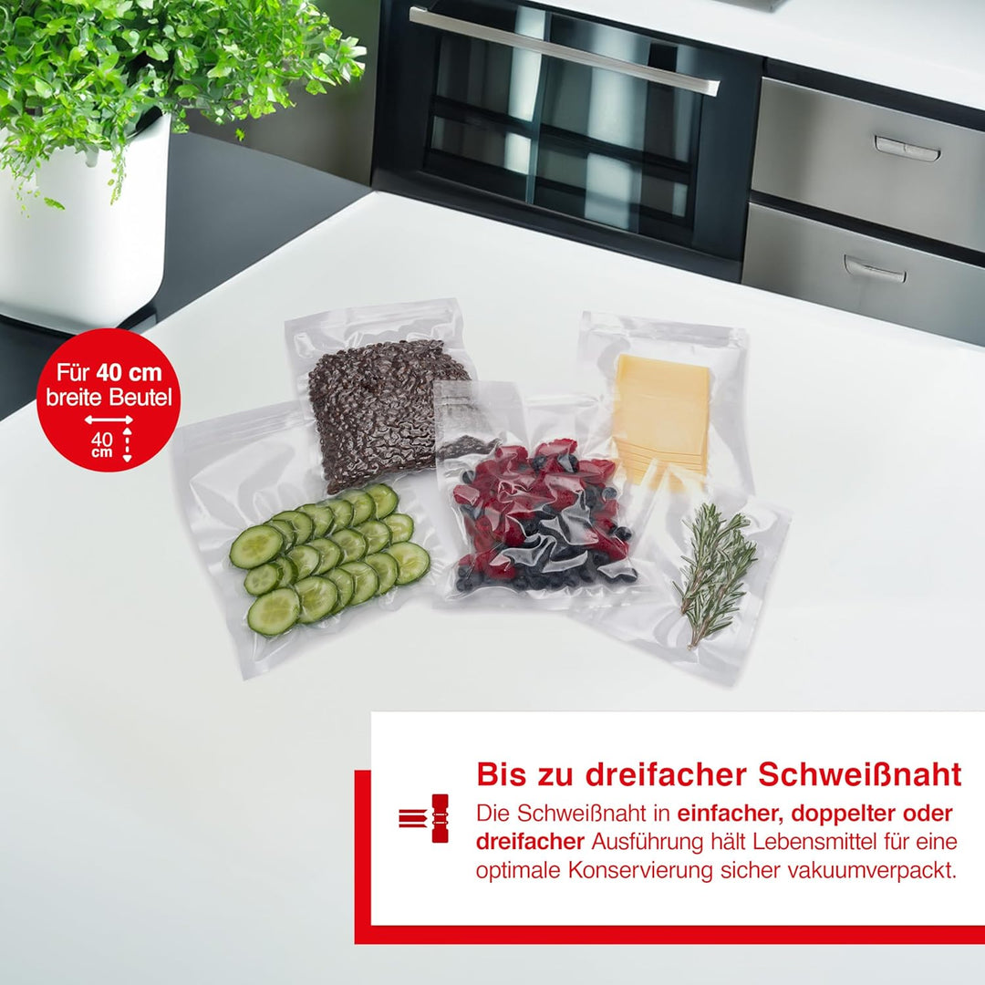 Solis Vac Prestige Maxi Vakuumierer mit wählbarer Schweissnaht und Puls-Funktion, 40 cm XXL-Vakuumie