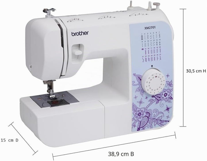 Brother XM2701S (Exklusive Edition) Nähmaschine mit 27 Nähprogramme, Freiarm, Elektrische Nähmaschin