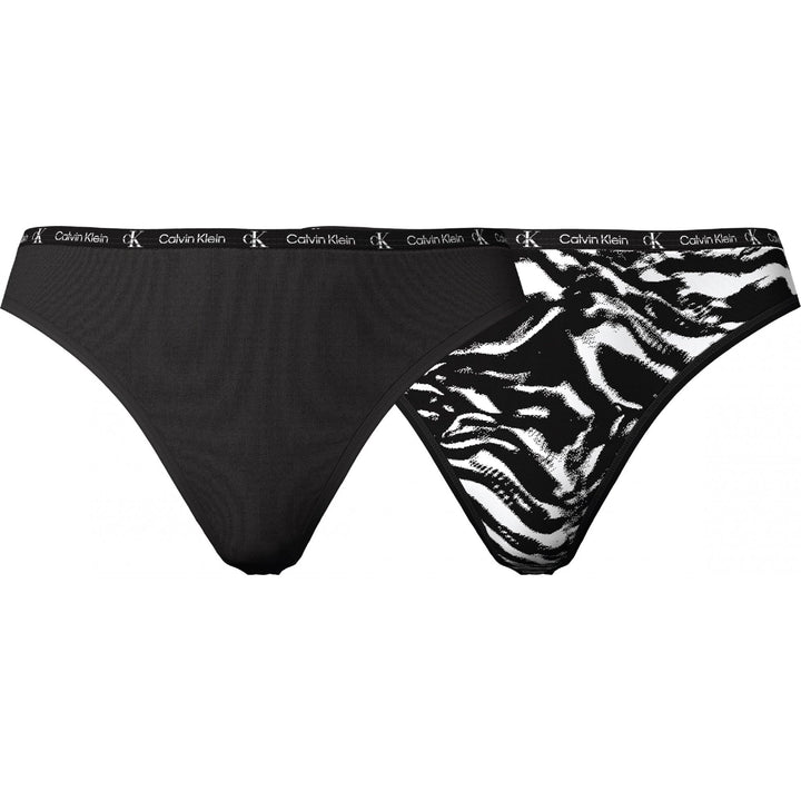 Calvin Klein Damen Bikini Hose S Black/Tiger Print, S Black/Tiger Print