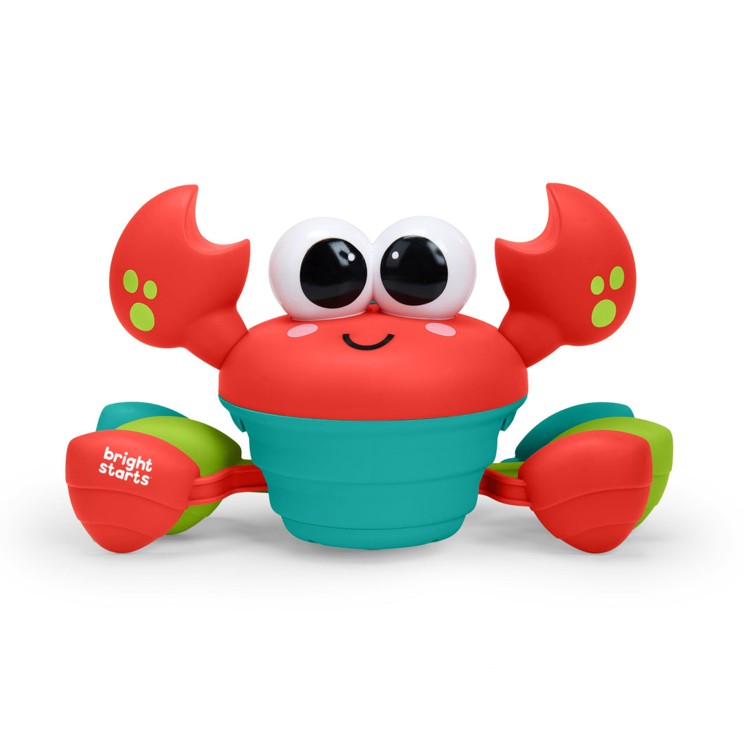 Bright Starts Rockin’ Crawling Crab, Krabbe Baby Spielzeug, Interaktives Krabbelspielzeug mit Musik