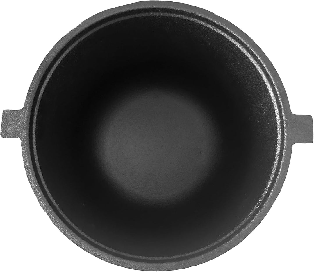 4iQ Group BBQ Dutch Oven Set 10 liter - Feuertopf mit Füssen, Henkel und Deckel - Gusstopf für Outdo