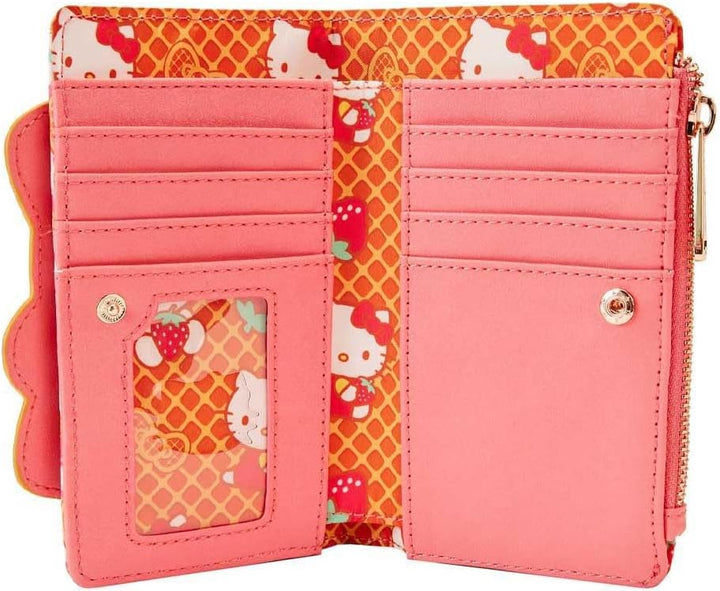 Loungefly Flap Purse Hello Kitty Breakfast Waffle Nue offiziell Sanrio Rosa One Size