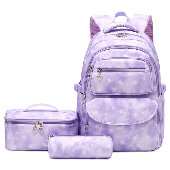 Schulrucksack Mädchen Leichtgewicht Schultasche Teenager Mädchen Rucksack Set Schulranzen 3 STK mit