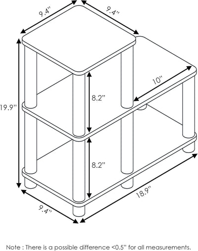 Furinno Turn-N-Tube Akzent Dekoratives Regal, Aufbewahrungsregal, MehrzweckRegal, mit 3 Ebenen, Colu