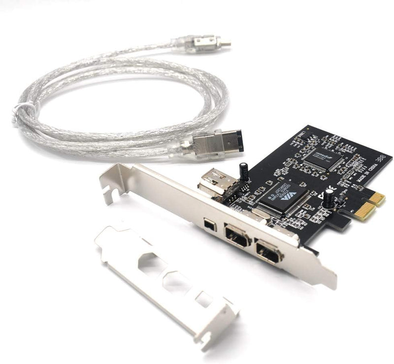 Pardarsey PCIe 3 Ports 1394A Firewire Erweiterungskarte, PCI Express (1x) auf externe IEEE 1394 Adap