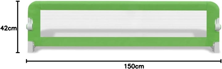 vidaXL Kinder Bettgitter 150cm Bettschutzgitter Kinderzimmer Fallschutz Baby 150 cm (1er Pack) Grün