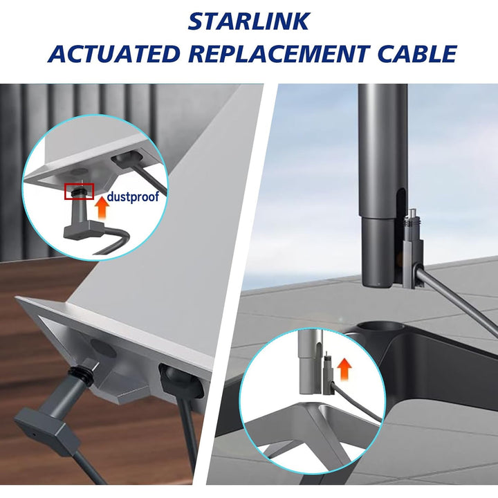 Boobrie 10M Starlink Gen2 Kabel 32.8FT Starlink Ersatzkabel Hochgeschwindigkeitsübertragung 1200Mbps
