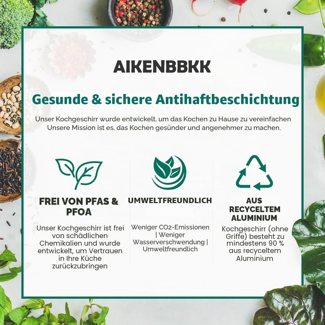 keramik pfanne 20 cm, Antihaft Keramikbeschichtung Bratpfanne 20 cm mit Abnehmbarer Griff, Geeignet