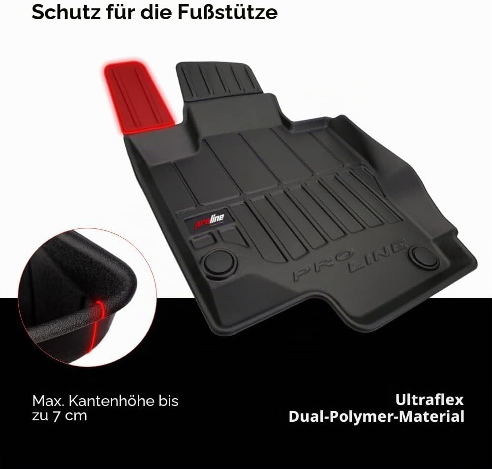 FROGUM ProLine 3D Gummimatten Exklusiven Auto Fussmatten Autofussmatten für SEAT Leon III/Cross Spor