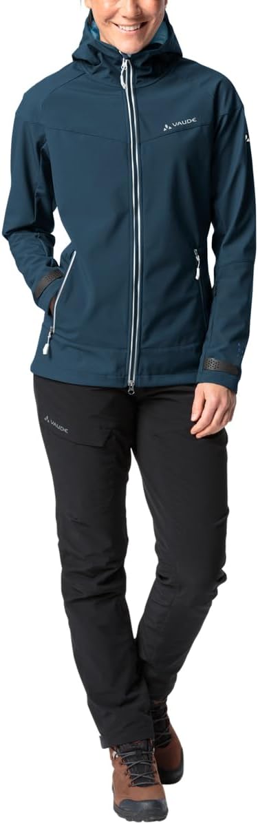 VAUDE Damen Women's All Year Elope Softshell Jacket Jacke, 34 dark sea uni