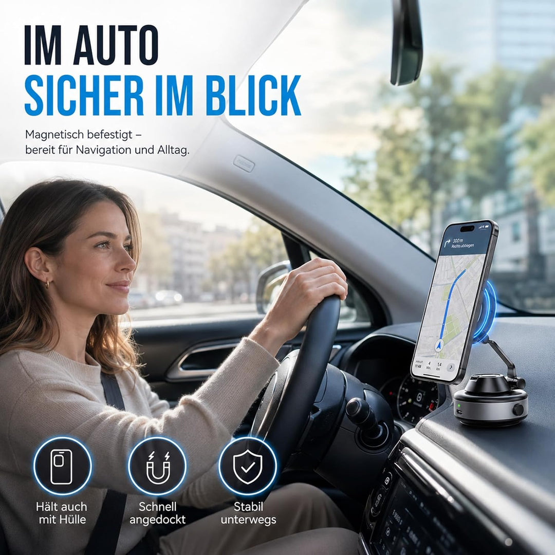 Snapmount Handy Halterung Elektrisch – SNAPMOUNT Original mit VACUUMLOCK-Technologie, Selbstansaugen