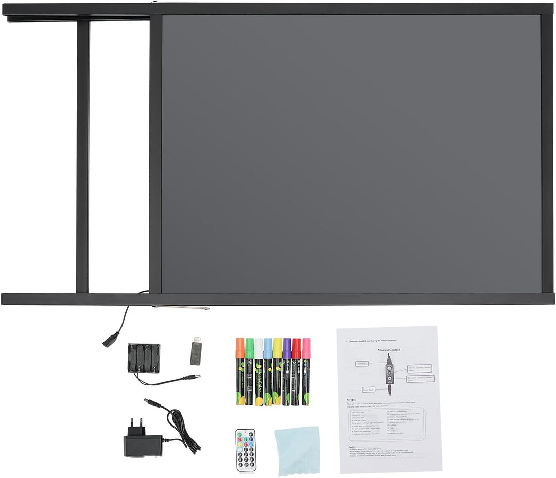 LED-Highlights LED Schreibtafel Writingboard Tafel Werbetafel Leuchttafel Werbeschild mit 8 Neon Sti