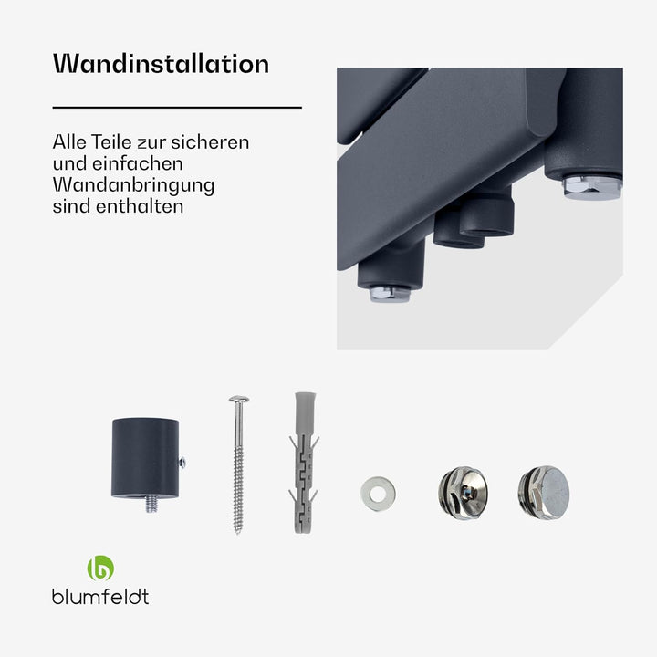 Blumfeldt Badheizkörper, Design Heizkörper Flach, Sparsamer Flachheizkörper Vertikal, 509 Watt Warmw