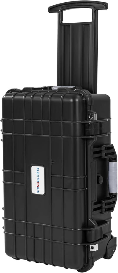 Electronicx Outdoor-Fototasche mit Gitterschaum, Schwarz, Modern (56 x 35 x 23 cm), 56 x 35 x 23 cm