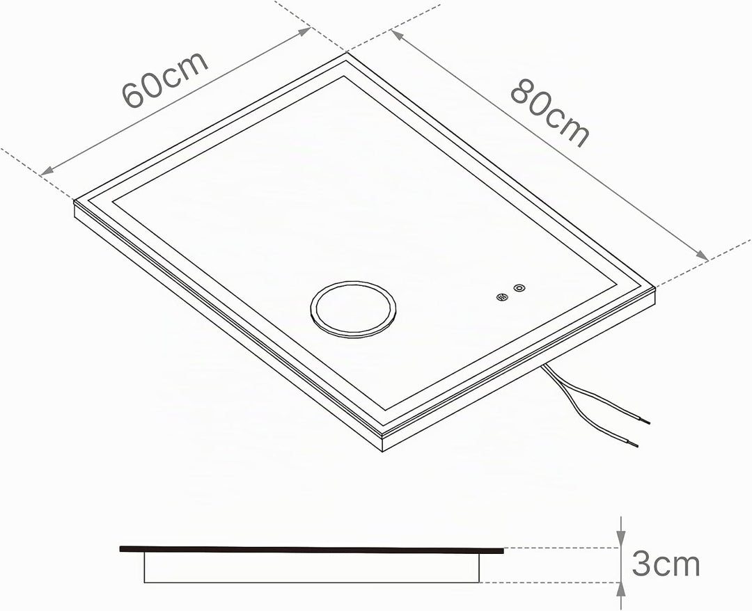 Mondeer LED Badspiegel mit Beleuchtung, 80×60 cm Wandspiegel mit Touchschalter Anti-Beschlag und 5X