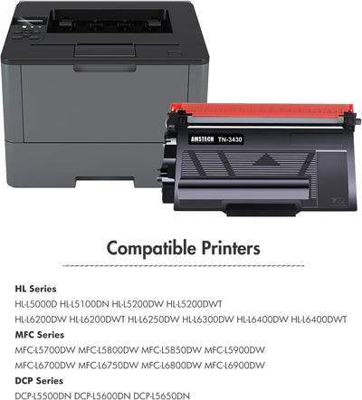 2e-Pack TN-3430 TN3430 TN3480 Tonerkartusche als Ersatz für Brother TN 3430 TN-3480 HL-L5100DN MFC-L