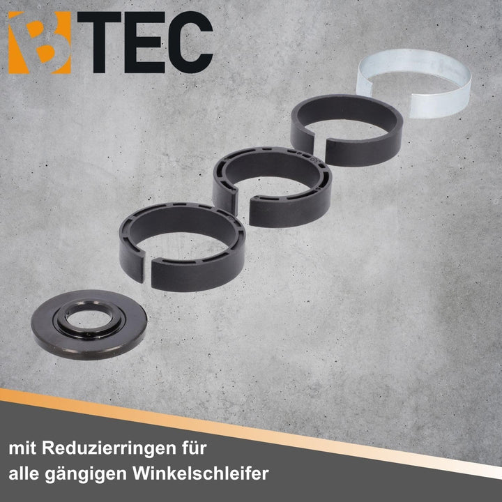 BTEC Staubabsaugung Absaughaube für Winkelschleifer mit Bürstenkranz für Ø 100 mm 115mm 125mm - für