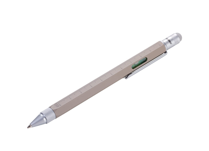 TROIKA Construction Beton - PIP20/BE - Multitasking-Kugelschreiber in Beton-Optik – Zentimeter-/Zoll