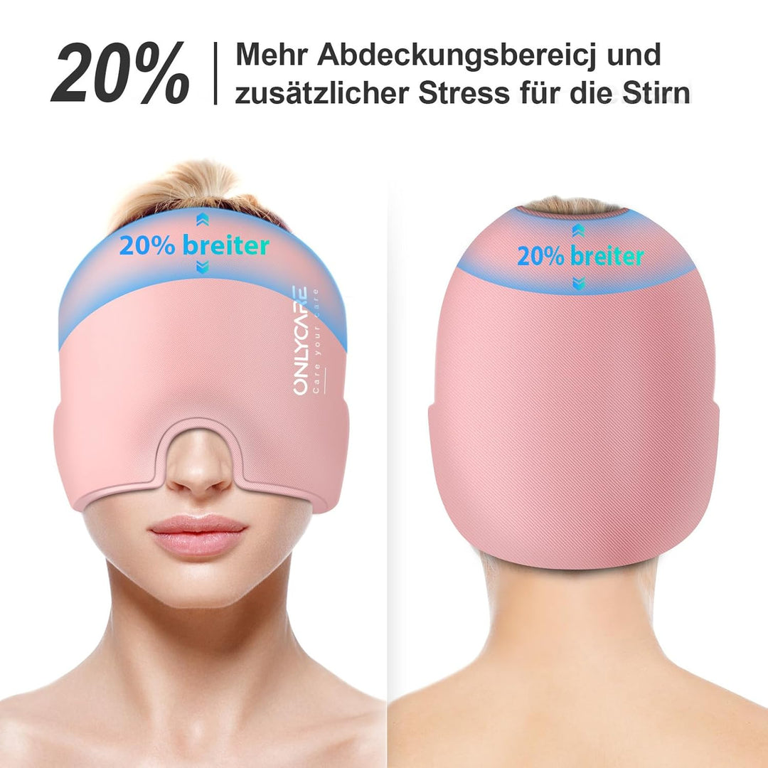 ONLYCARE Mütze Migräne Relief Cap, Headache Relief Hat Kühlmaske Kühlmütze Kopfschmerzen Maske Kühlh