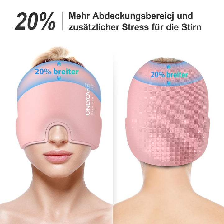 ONLYCARE Mütze Migräne Relief Cap, Headache Relief Hat Kühlmaske Kühlmütze Kopfschmerzen Maske Kühlh