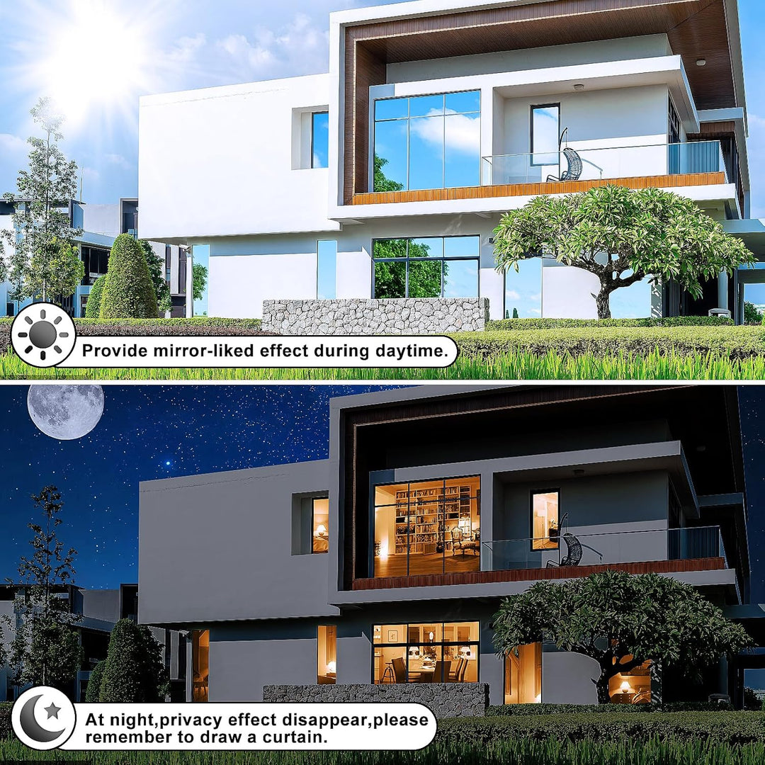 Spiegelfolie Selbstklebend Sonnenschutzfolie Fenster innen UV-Schutz Reflektierende Fensterfolie Sil
