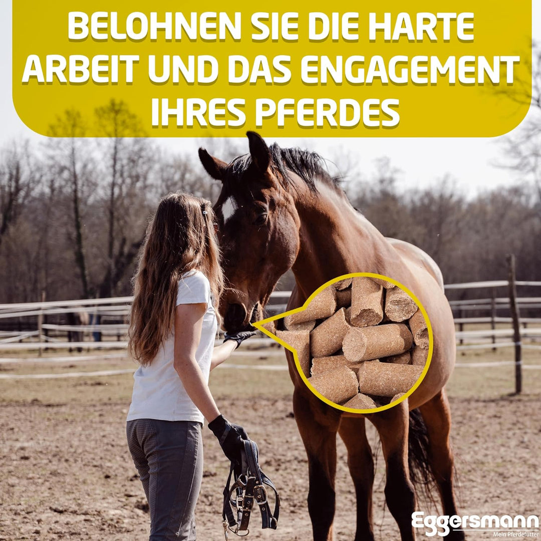 Eggersmann Mein Pferdefutter - Lecker Bricks Banane 25 kg - Leckerlies für Pferde und Ponies zur Bel