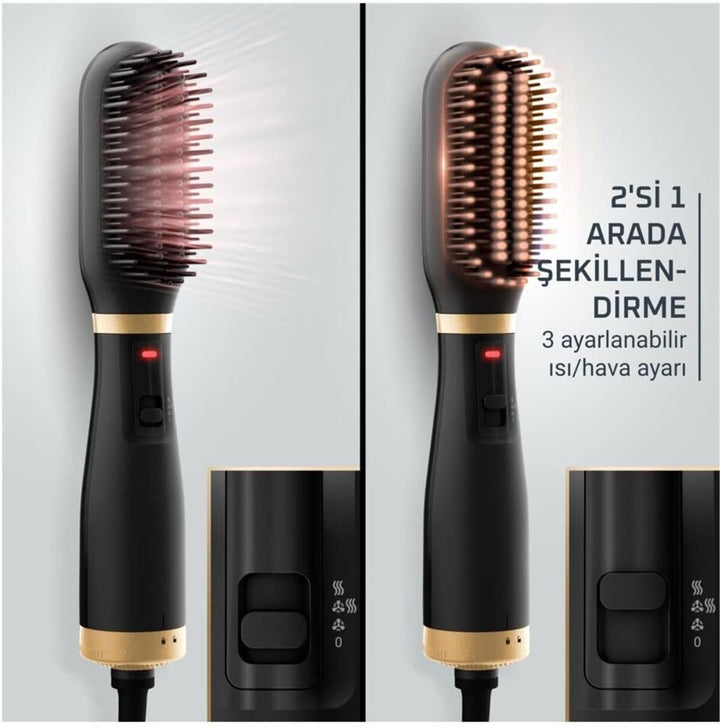 Rowenta Powerstraight Air Heissluftbürste, Trocknen und Glätten 2-in-1, schnelle Ergebnisse, UB5920F