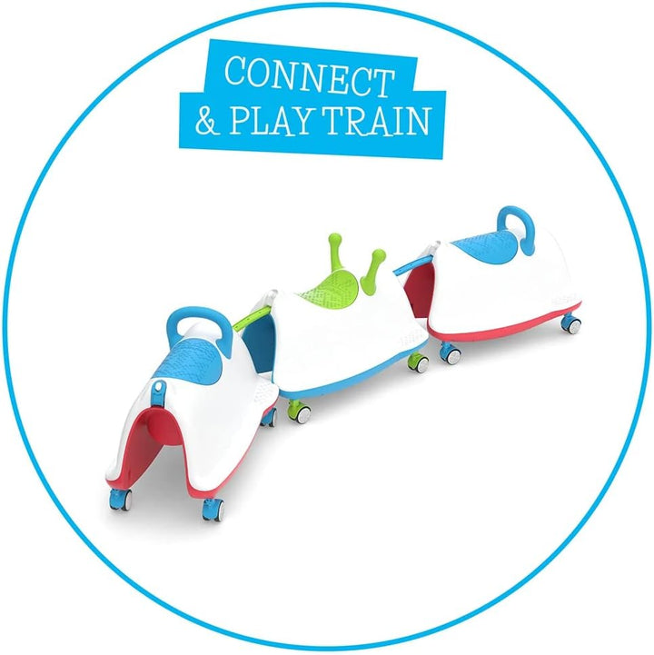 Chillafish Trackie 4-in-1: Wippe, lauflernhilfe, rutschauto & Zug spielen für Kinder 1-5 Jahre, mit