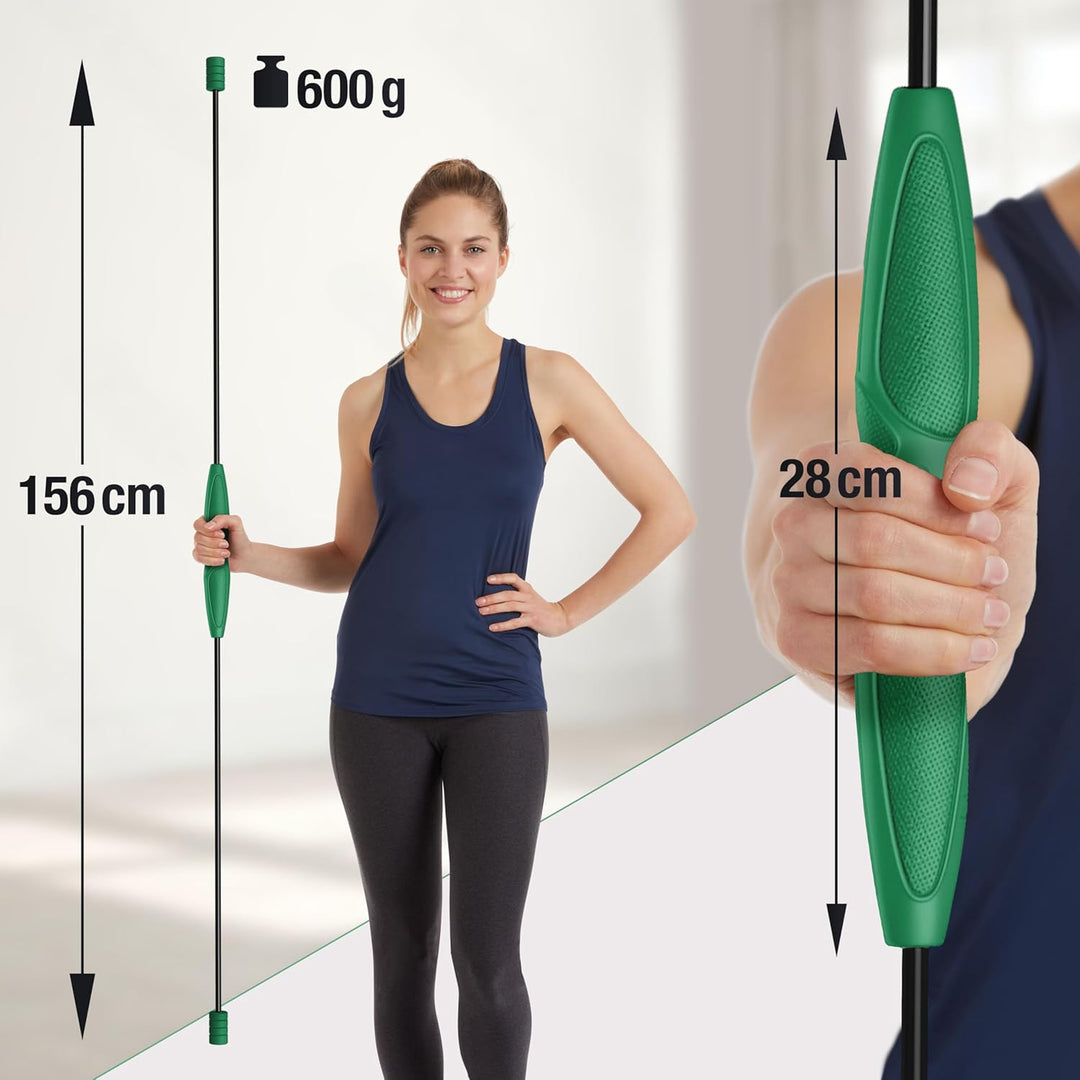 Sports Schwingstab – Swingstick inkl. E-Book (PDF Datei) – Wackelstab mit verstellbaren Gewichten –