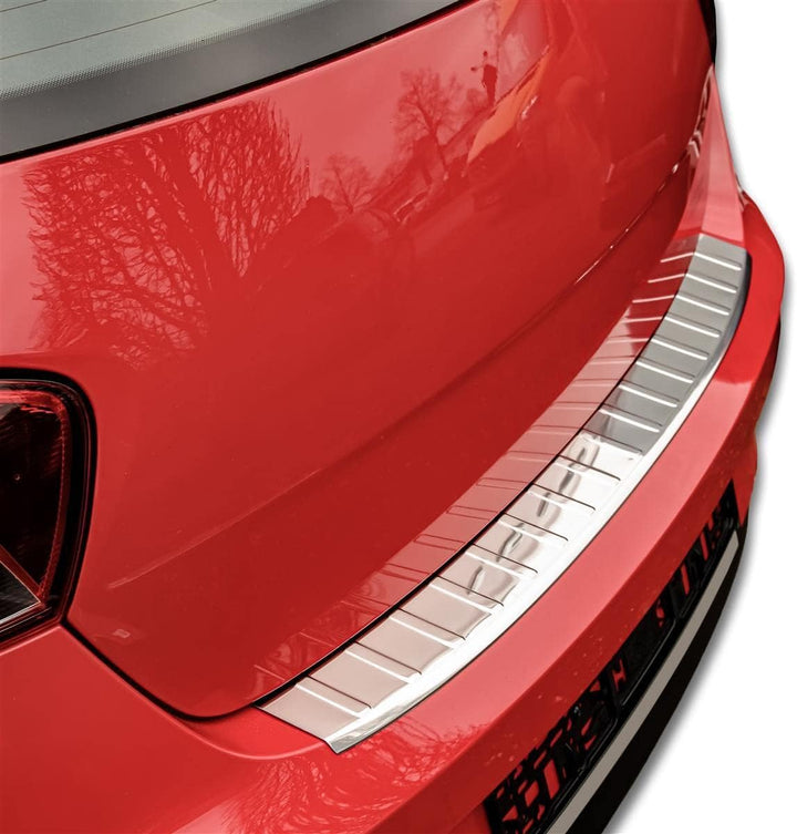 Ladekantenschutz Edelstahl CHROM kompatibel für SEAT IBIZA 4trg | 2012-2017 | mit Abkantung | premiu