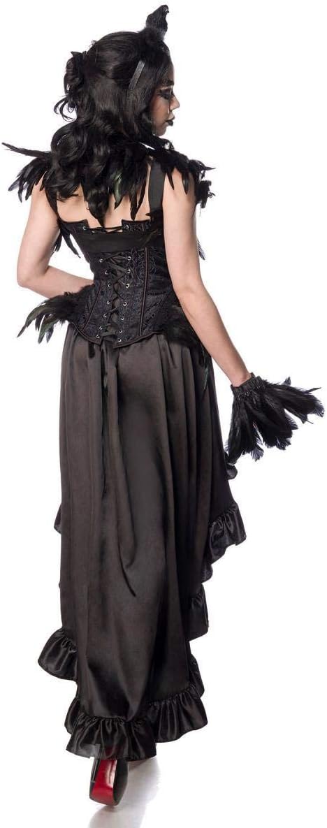 Mask Paradise Halloween Damen Kostüm Gothic Crow Lady aus Polyester und Baumwolle in der Farbe Schwa