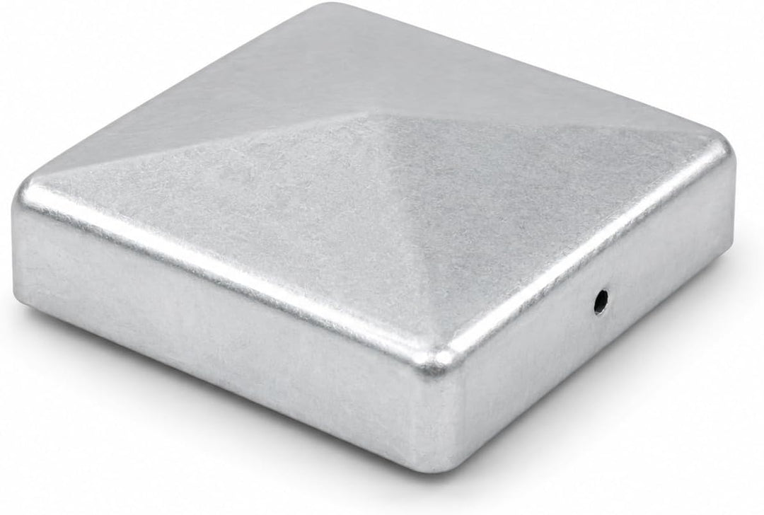 Baumarktplus 10x Pfostenkappe verzinkt Abdeckkappe für Pfosten Pyramide 101 mm 10x10cm