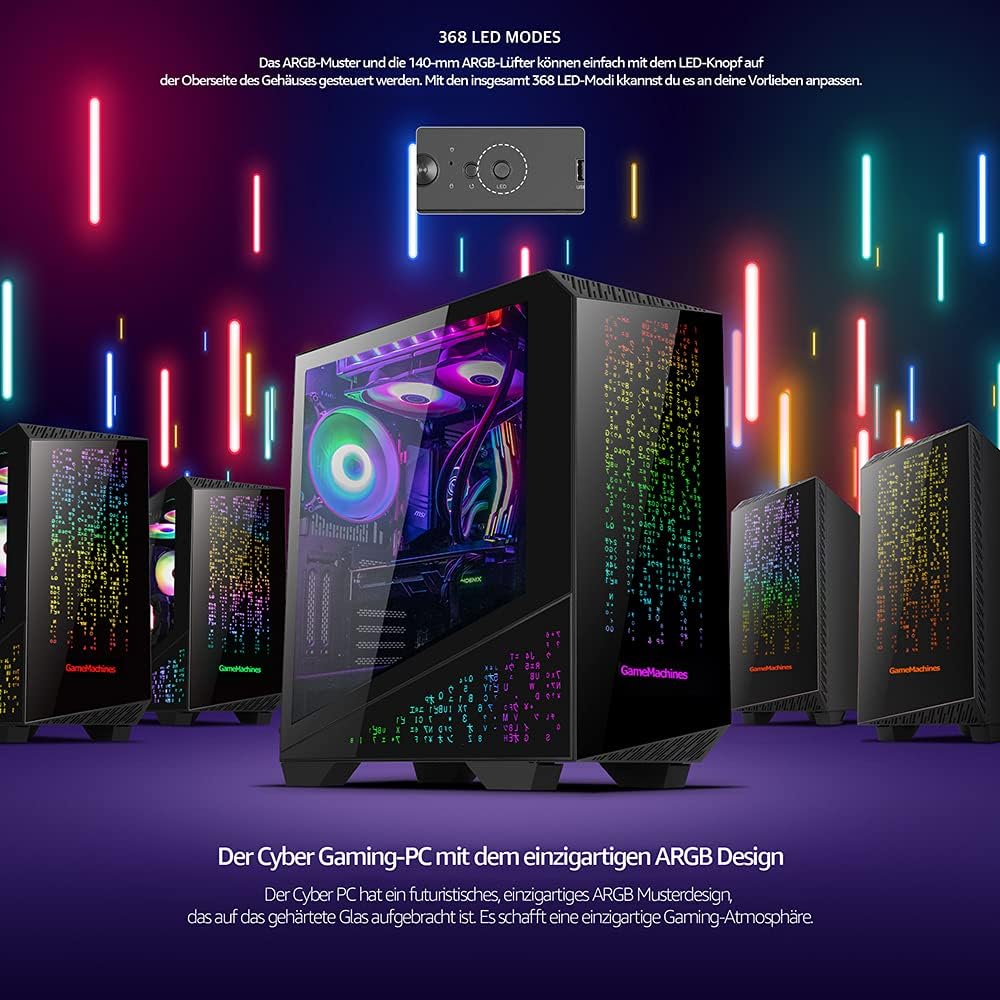 GameMachines Cyber - Gaming PC - Wasserkühlung - Intel® Core™ i7 14700KF - NVIDIA GeForce RTX 4070-1