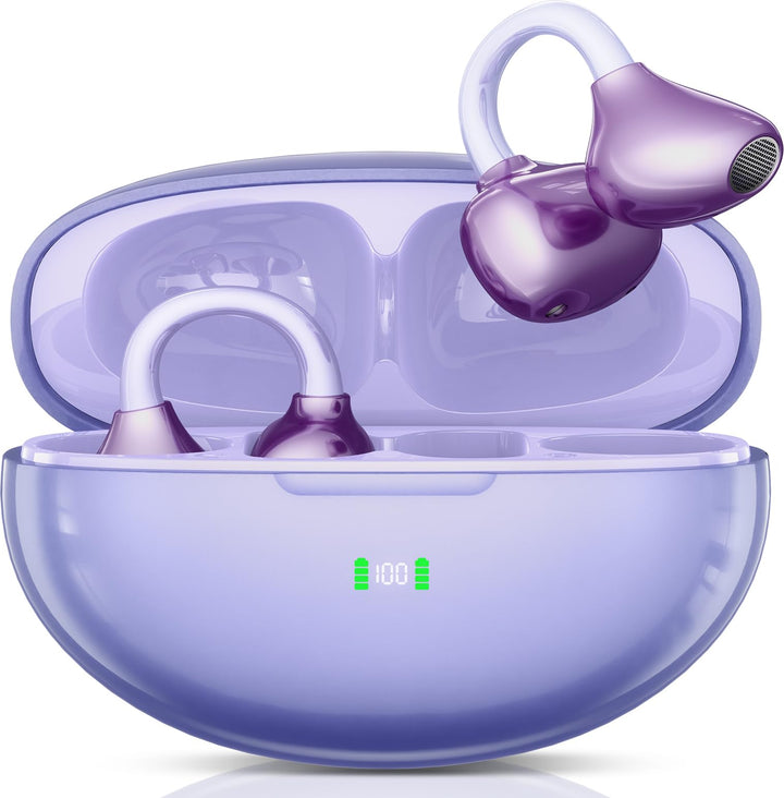 Open-Ear Bluetooth Kopfhörer 6.1, Clip-On Kopfhörer mit ergonomischem Clip-Design – 6-9 Std Spielzei