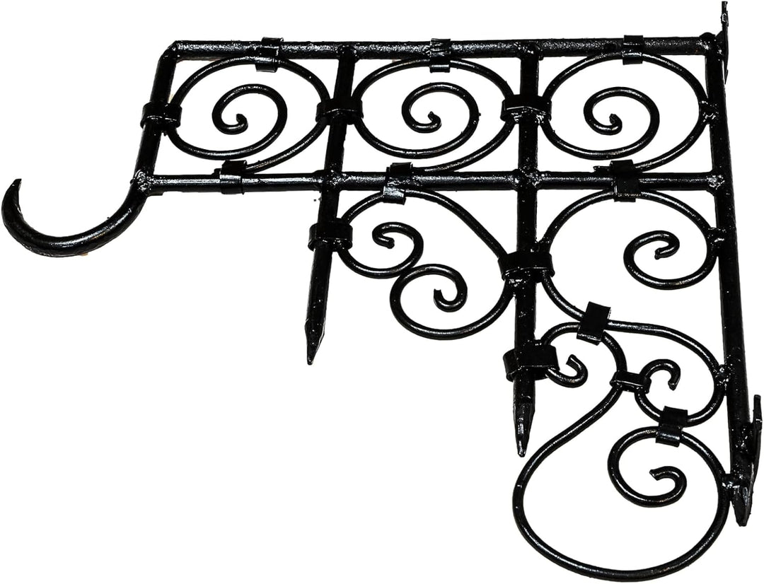 Orientalischer Laternenhaken Ebru modern aus Eisen in Schwarz 41 cm