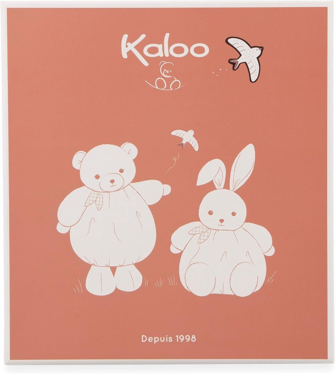 KALOO - Schmusetuch Kaninchen Rosa 25cm - Ultraweiches und Flauschiges Plüschtier für Babys - Zärtli