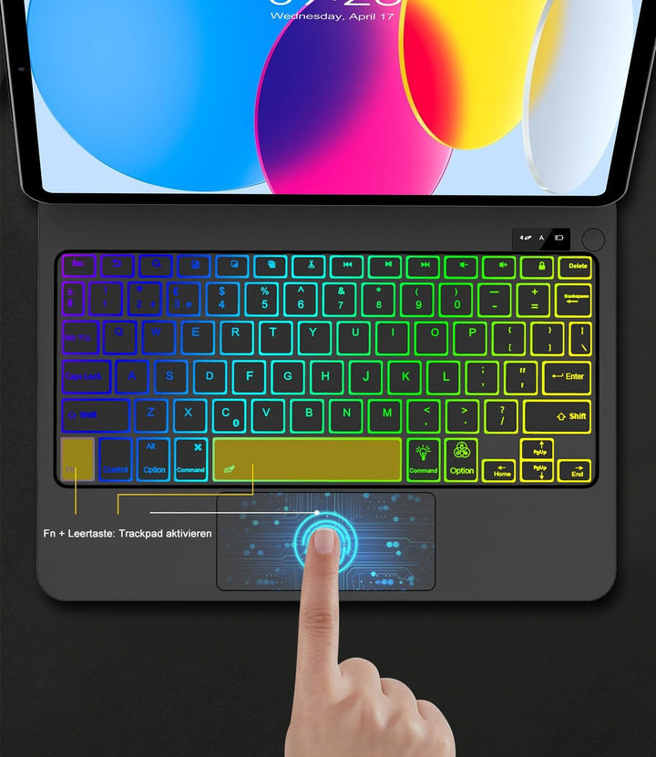 JADEMALL Magic Keyboard Hülle für iPad 11 Generation 2025 A16 11 Zoll,10 Generation 10,9 Zoll - Deut