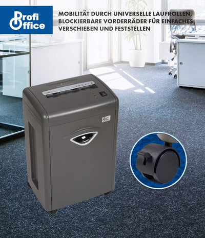 ProfiOffice® Aktenvernichter Alligator 405 CC+, 5 Blatt, 2 x 6 mm Kreuzschnitt, CD/DVD, 10 Min Dauer