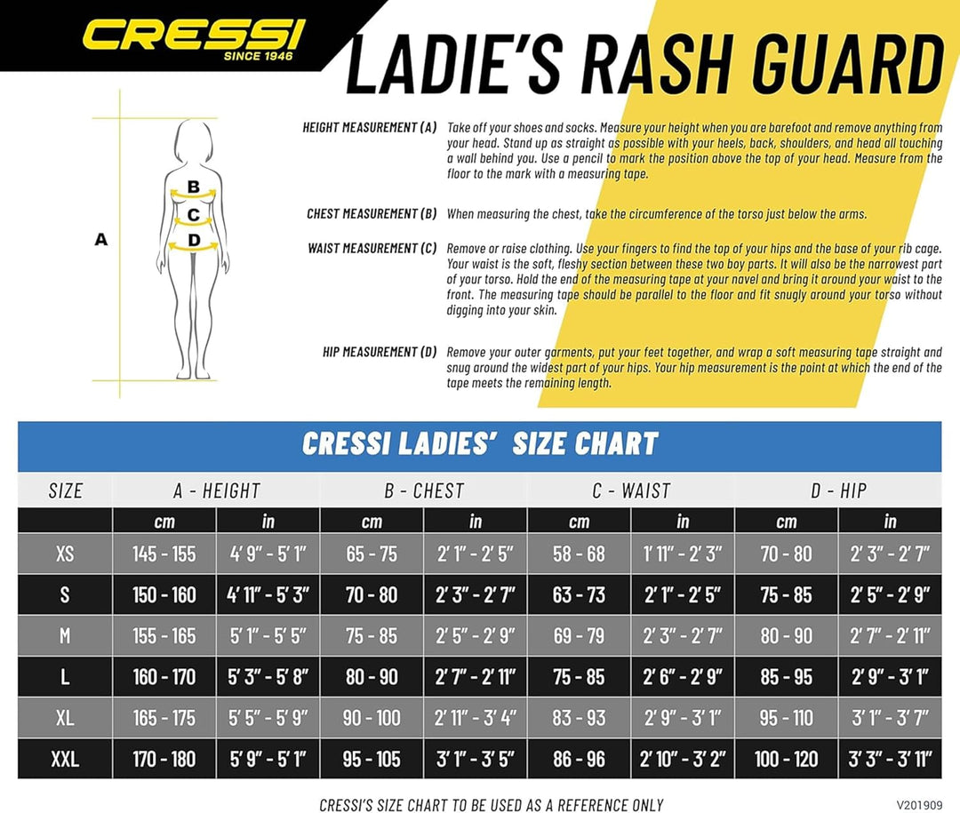 cressi Lady Rash Guard – Schützender Rashguard Damen Kurze oder Langen Ärmel für Sup und Wassersport