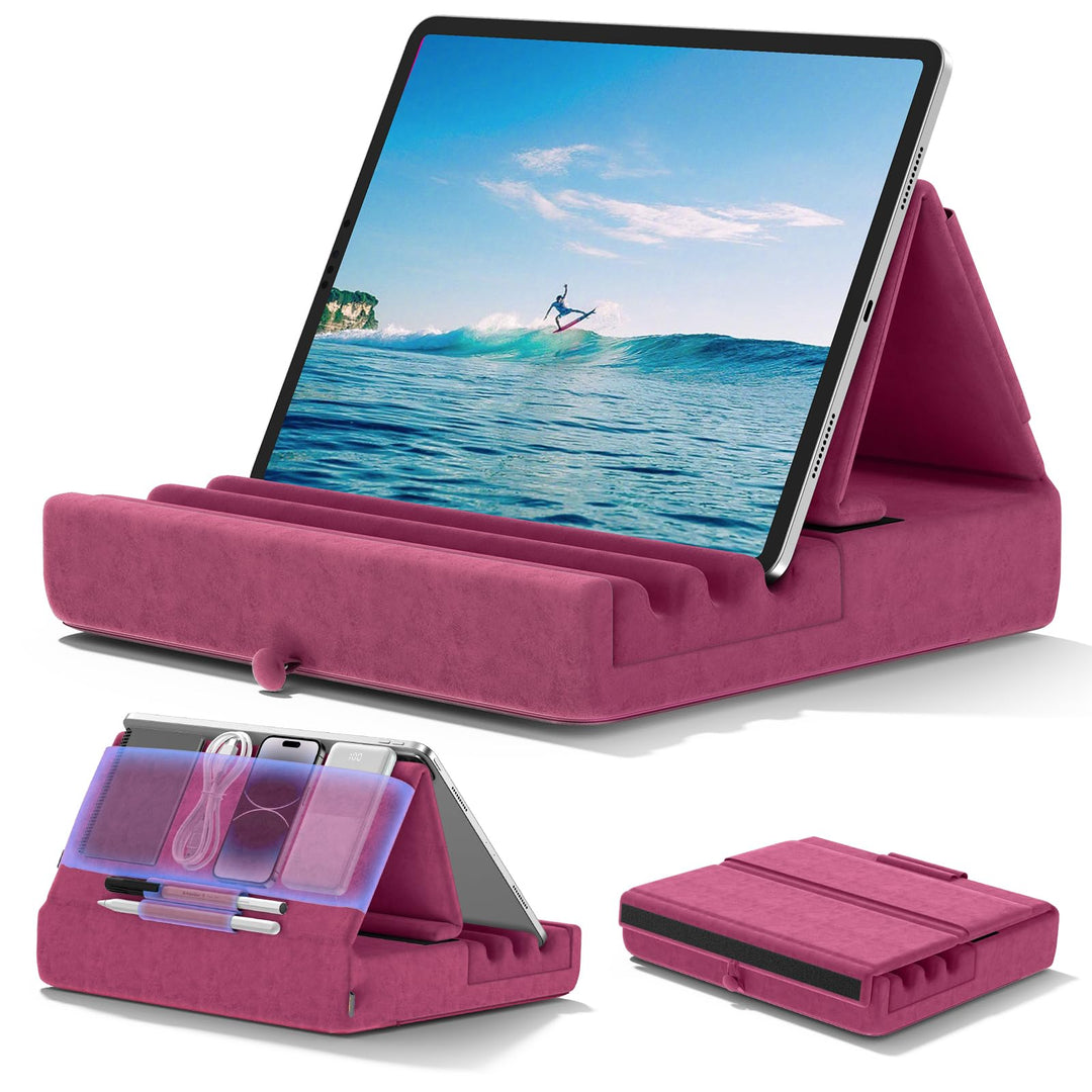 KDD Tablet Halter Kissen, Faltbarer Ipad Ständer für Schoss Bett Schreibtisch - Tablet Weicher Kisse