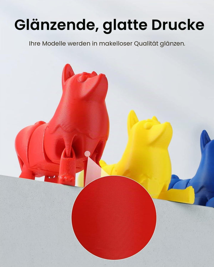 AnkerMake PLA+ 3D Druckfilament, AnkerMake Original Filament, 2er-Pack, 1kg, Robustes weiches Materi