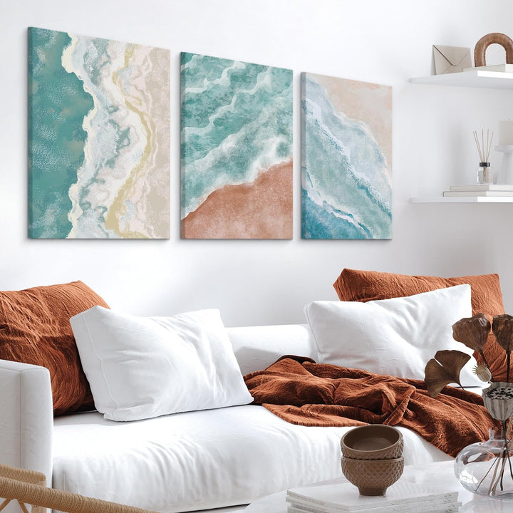 Muralo - Wandbilder Set - Leinwand Bilder Set Aufhängefertig - das Leinwandbilder Set - Bilder für W