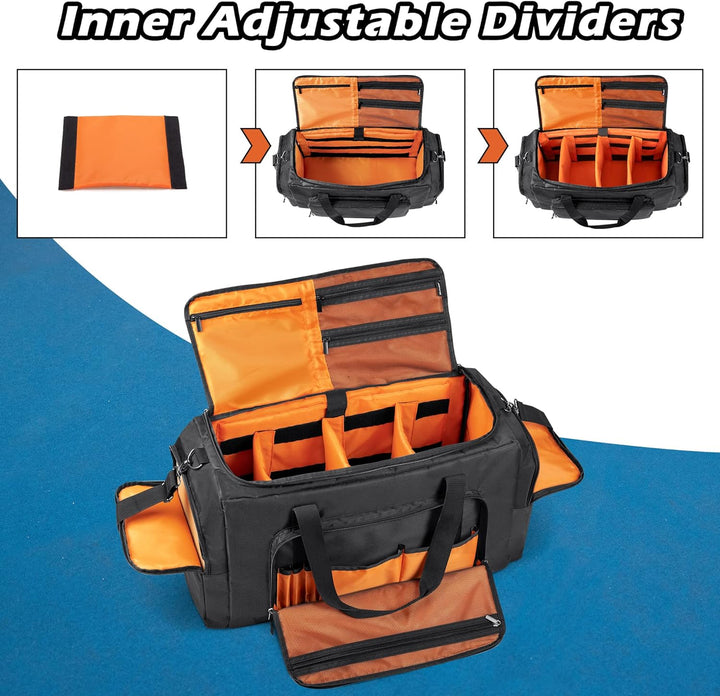 DSLEAF Sneaker Tasche & Sporttasche, Schuhtasche mit 3 verstellbaren Trennwänden für Kleidung und La