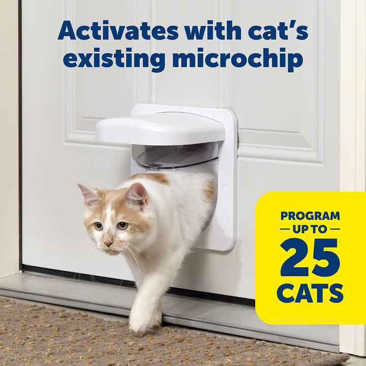 PetSafe Petporte smart flap Mikrochip Katzenklappe, Automatischer Zugang mit Chip-Erkennung, Für Kat