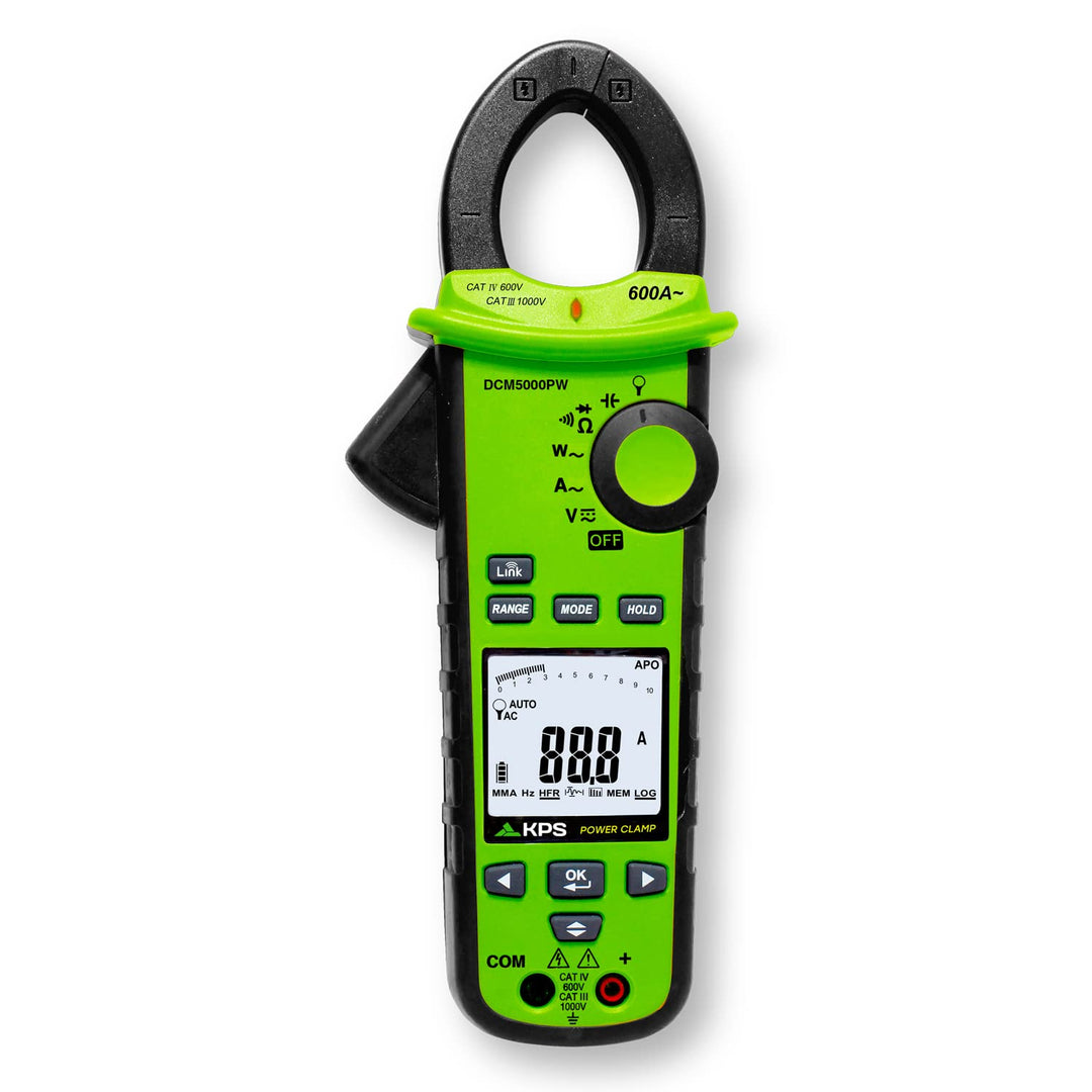 KPS-DCM5000PW Vatimetrische Zange Netzqualitätsmesszange TRMS Leistung 600kW Oberwellen 25. Spannung