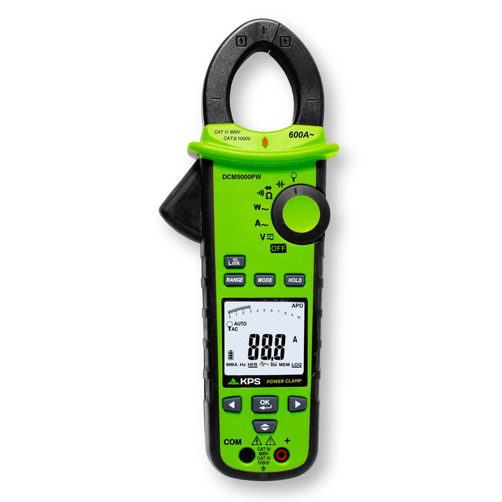KPS-DCM5000PW Vatimetrische Zange Netzqualitätsmesszange TRMS Leistung 600kW Oberwellen 25. Spannung