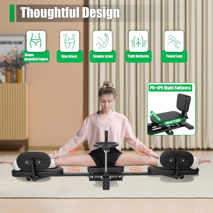 Spagattrainer, Bein-Spreizer zur Dehnung der Adduktoren bis über 180°, Leg Stretcher Stretching Mach