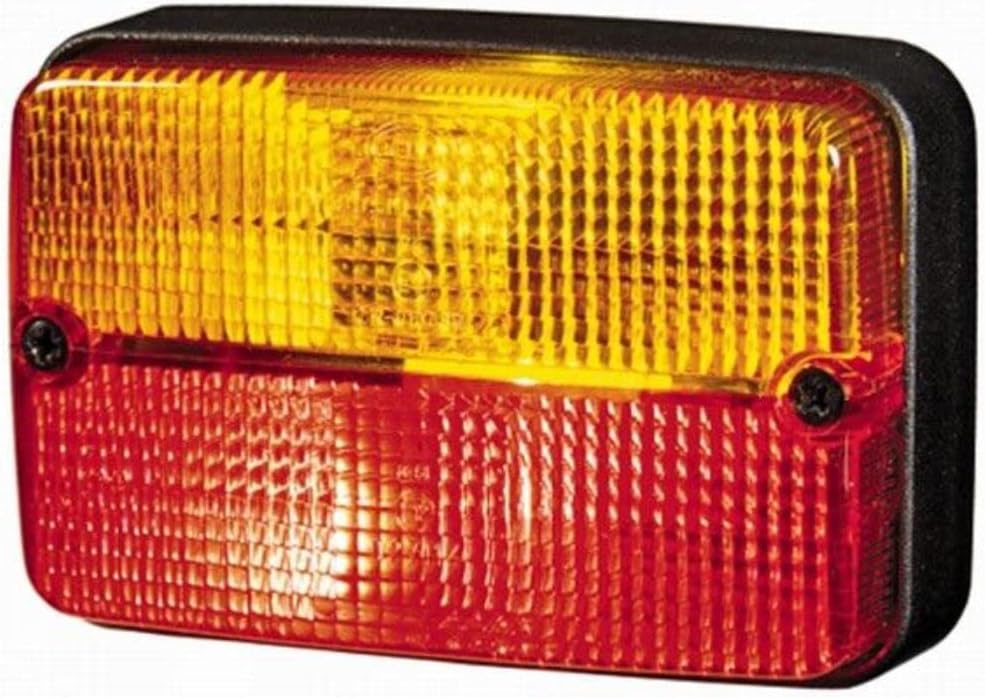 HELLA - Heckleuchte - Glühlampe - 12V - Anbau/geschraubt - Lichtscheibenfarbe: rot/gelb - Kabel: 900